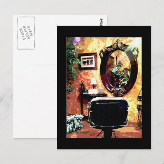 Schöner Friseur Postkarte (Vorne/Hinten)