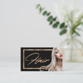 ★ schöner Friseur Visitenkarte (Stehend Vorderseite)