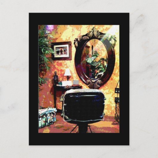 Schöner Friseursalon Postkarte (Vorderseite)