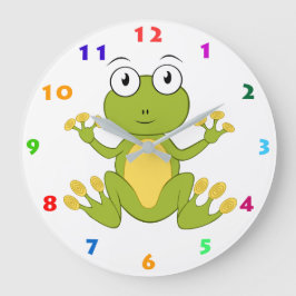SCHÖNER FROG MIT FARBEN ANZAHLEN FÜR KINDER GROßE WANDUHR
