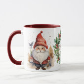 Schöner froher Weihnachtsgnome Tasse (Links)