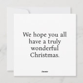 Schöner, fröhlicher Weihnachtsurlaub Wreath Feiertagskarte (Rückseite)