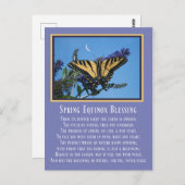 Schöner Frühling Equinox Segen Gedicht Butterfly Postkarte (Vorne/Hinten)