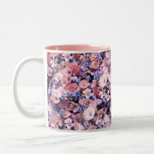 Schöner Frühling mit Blumen Zweifarbige Tasse (Links)