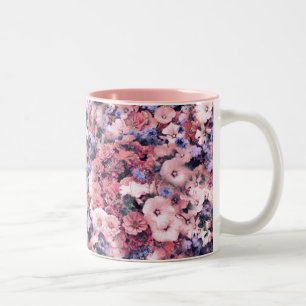 Schöner Frühling mit Blumen Zweifarbige Tasse