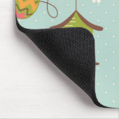 Schöner Frühlings-Hintergrund mit Vogel-Häusern Mousepad (Ecke)