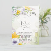 Schöner Frühlingsbrunch & Bubbly Einladung (Stehend Vorderseite)