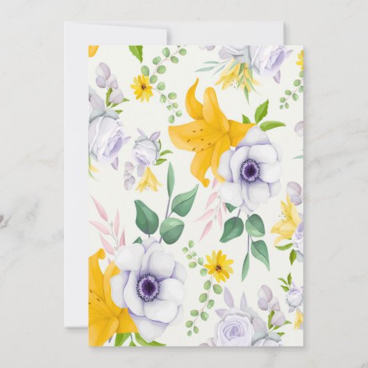 Schöner Frühlingsbrunch & Bubbly Einladung (Rückseite)