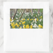 Schöner Frühlingsgarten Rechteckiger Aufkleber (Tasche)