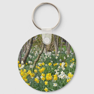 Schöner Frühlingsgarten Schlüsselanhänger