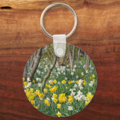 Schöner Frühlingsgarten Schlüsselanhänger (Vorderseite)