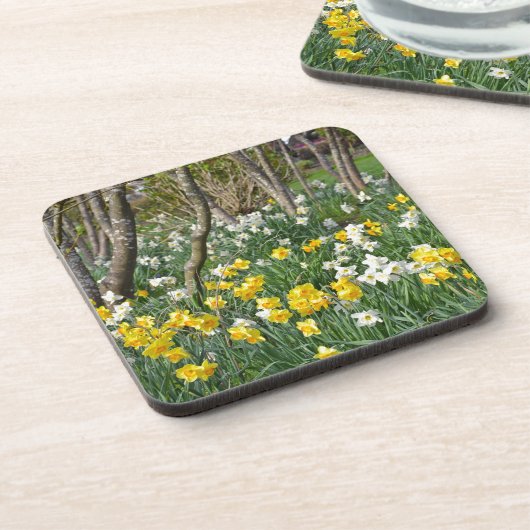 Schöner Frühlingsgarten Untersetzer (Linke Seite)