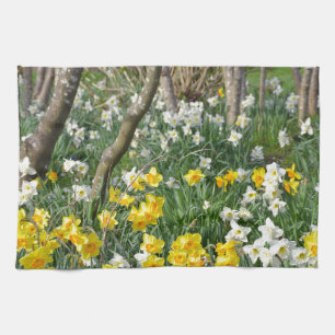 Schöner Frühlingsnarzissengarten Geschirrtuch