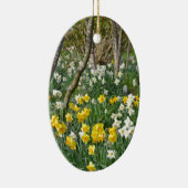 Schöner Frühlingsnarzissengarten Keramikornament (Rechts)