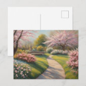 Schöner Frühlingspark im Park Postkarte (Vorne/Hinten)