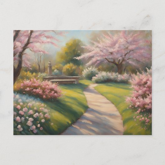 Schöner Frühlingspark im Park Postkarte (Vorderseite)