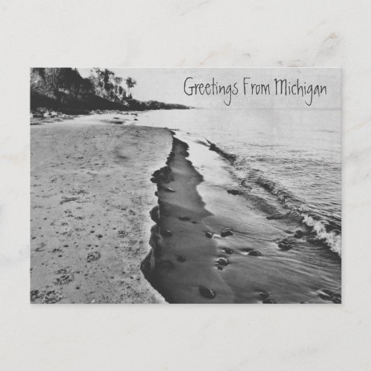 Schöner Frühlingssee Michigan Shoreline Beach Postkarte (Vorderseite)