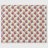 Schöner Frühlingsstrauß Geschenkpapier (Flach)