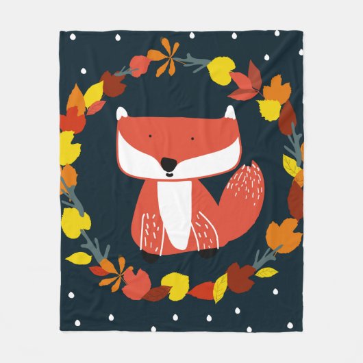 Schöner Fuchs im Winter Fleecedecke (Vorderseite)