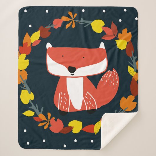 Schöner Fuchs im Winter Sherpadecke (Vorderseite)