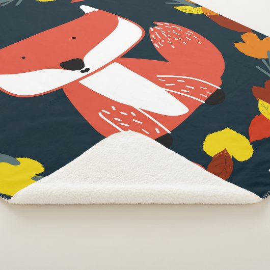 Schöner Fuchs im Winter Sherpadecke (3/4)