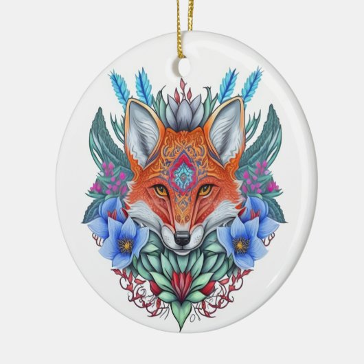 Schöner Fuchs Keramik Ornament (Links)