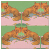 schöner Fuchsdruck Stoff (Nahaufnahme)