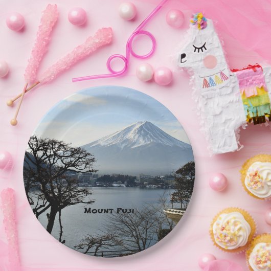 Schöner Fuji, Japan Pappteller (Party)