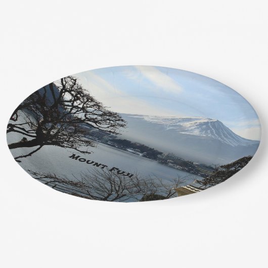 Schöner Fuji, Japan Pappteller (Schrägansicht)