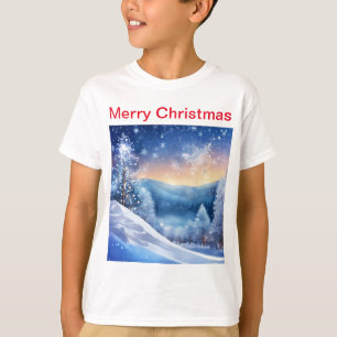 Schöner funkelnder Winter Kids T - Shirt   LANDSCH