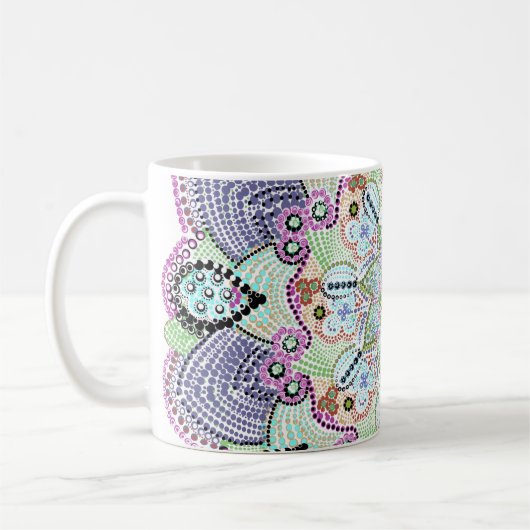 Schöner Garten Doily Mandala Art Kaffeetasse (Links)