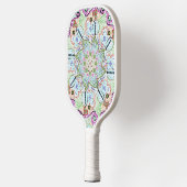 Schöner Garten Doily Mandala Art Pickleball Schläger (Links)
