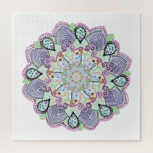 Schöner Garten Doily Mandala Art Puzzle (Vertikal)