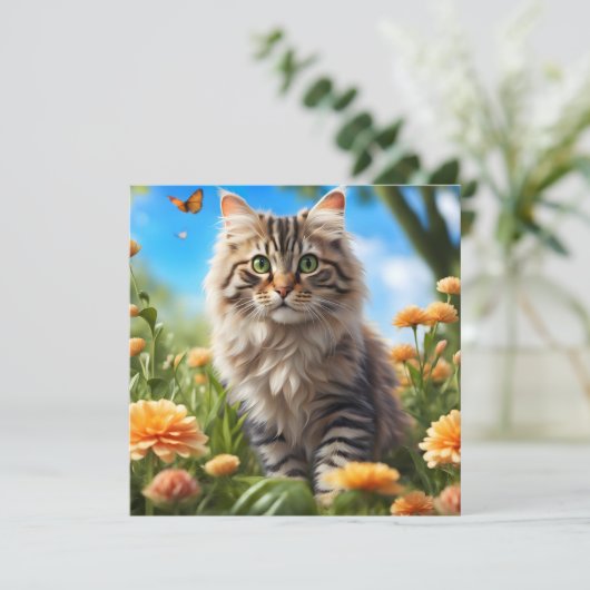 Schöner Garten für Katzen (Stehend Vorderseite)