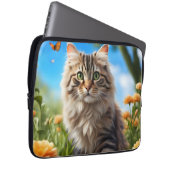 Schöner Garten für Katzen Laptopschutzhülle (Vorne Rechts)