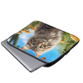 Schöner Garten für Katzen Laptopschutzhülle (Vorne Knopf)