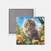 Schöner Garten für Katzen Magnet (Vorderseite/Rückseite)