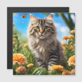 Schöner Garten für Katzen Magnetkarte (Vorne/Hinten)