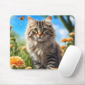 Schöner Garten für Katzen Mousepad (Mit Mouse)