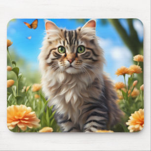 Schöner Garten für Katzen Mousepad