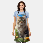 Schöner Garten für Katzen Schürze (Getragen)