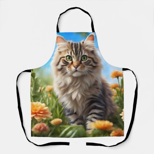 Schöner Garten für Katzen Schürze (Vorderseite)