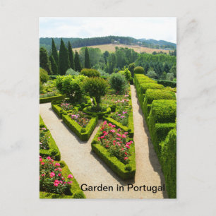 Schöner Garten in Portugal Postkarte