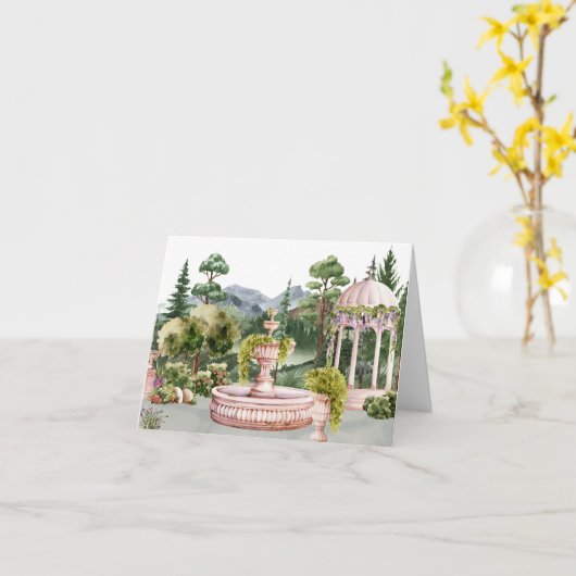 Schöner Garten mit Aquarellfarben, elegant Karte (Gelbe Blume)