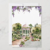 Schöner Garten mit Aquarellfarben, elegante Babydu Einladung (Rückseite)