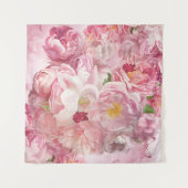 Schöner Garten mit rosa Blume Wandteppich (Vorderseite (Horizontal))