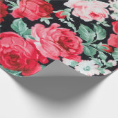 Schöner Garten mit rote Rosen Geschenkpapier (Ecke)