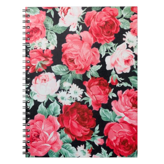 Schöner Garten mit rote Rosen Notizblock (Vorderseite)