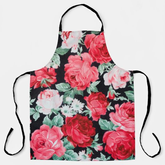 Schöner Garten mit rote Rosen Schürze (Vorderseite)