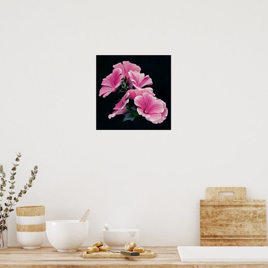 Schöner Garten Rosa Rose Blume Poster (Küche)